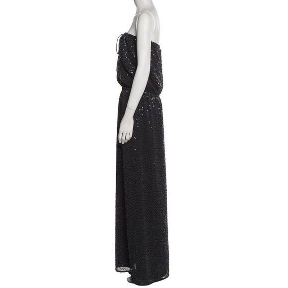 Like NEW Calypso St. Barth Sequin Beaded Tassel Linen Maxi Dress Gown - Picture 4 of 8
